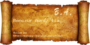 Benczur Aurélia névjegykártya
